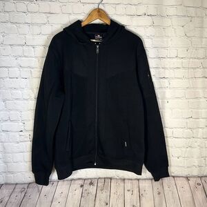 South Pole Mens Black Full Zip‎ Hoodie size XL Pockets
